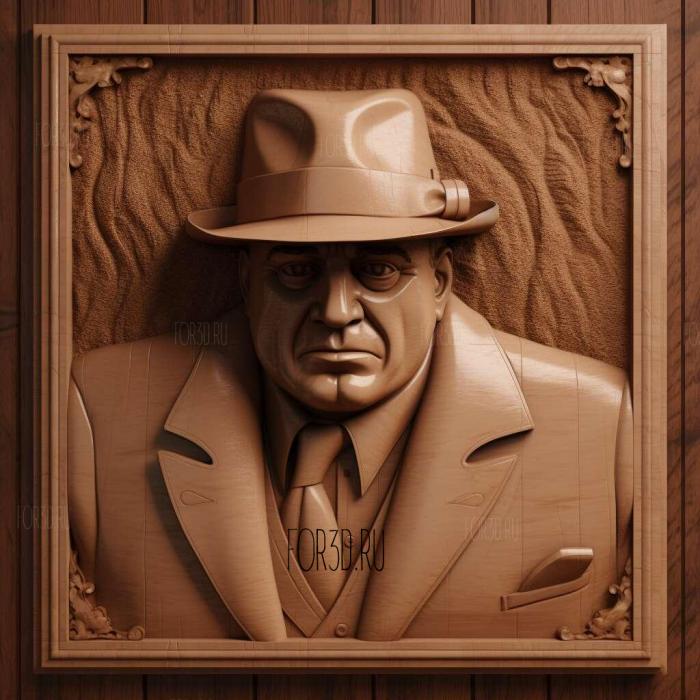 Al Capone 2 stl model for CNC